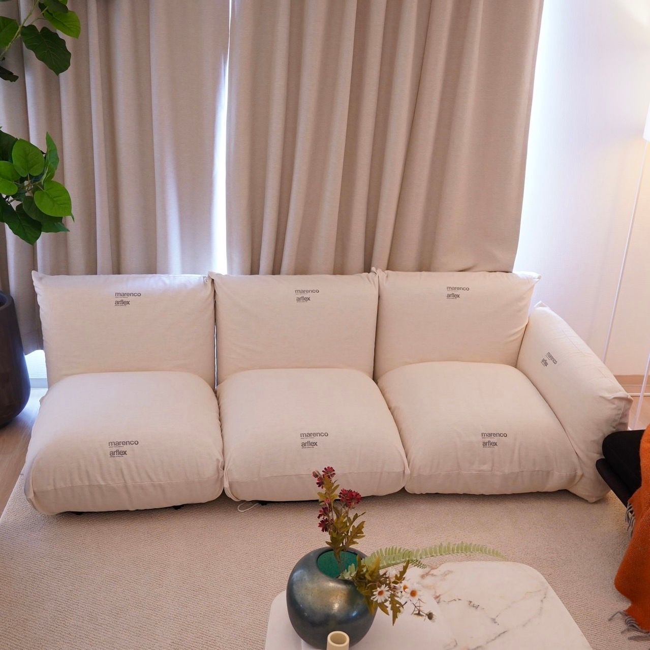 新品カバー arflex アルフレックス Marenco マレンコ 3人掛け ソファ