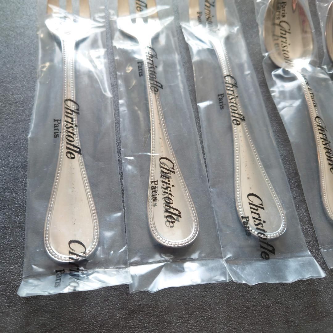 クリストフル パール ケーキフォーク コーヒースプーン 未開封 6点