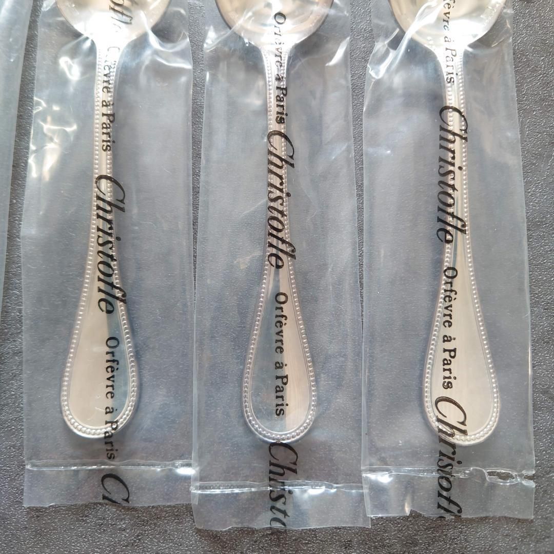 【美品】クリストフル　マルリー&パール　スプーンとケーキフォーク　4本組 クリストフル パール ケーキフォーク コーヒースプーン 未開封 6点