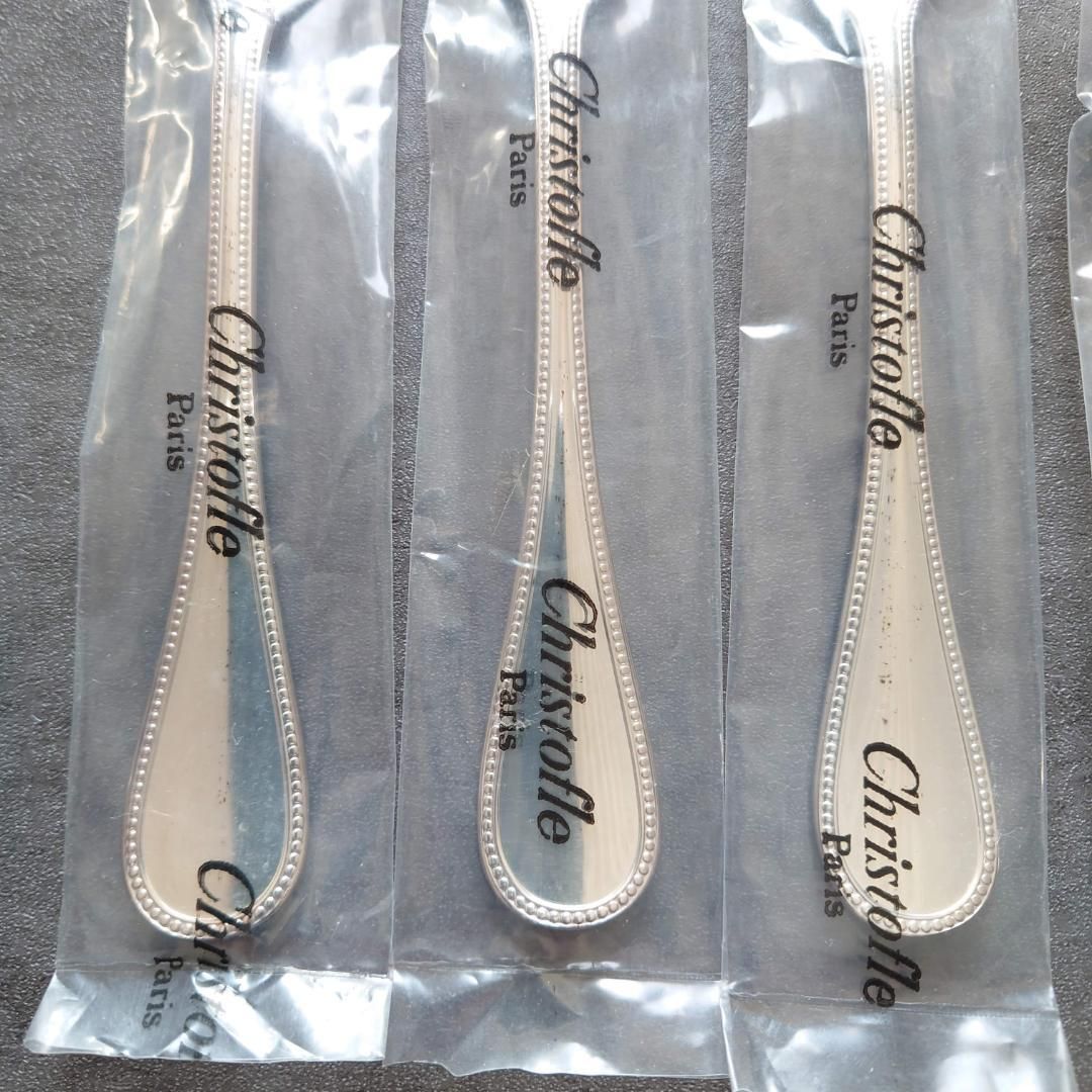 クリストフル　パール　ケーキフォーク　コーヒースプーン　2人用 クリストフル パール ケーキフォーク コーヒースプーン 未開封 6点