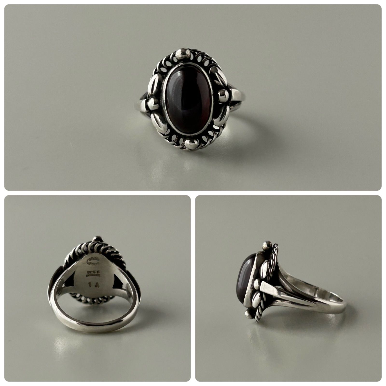 使用感大】 ジョージジェンセン リング 指輪 1A ガーネット AG925 約11