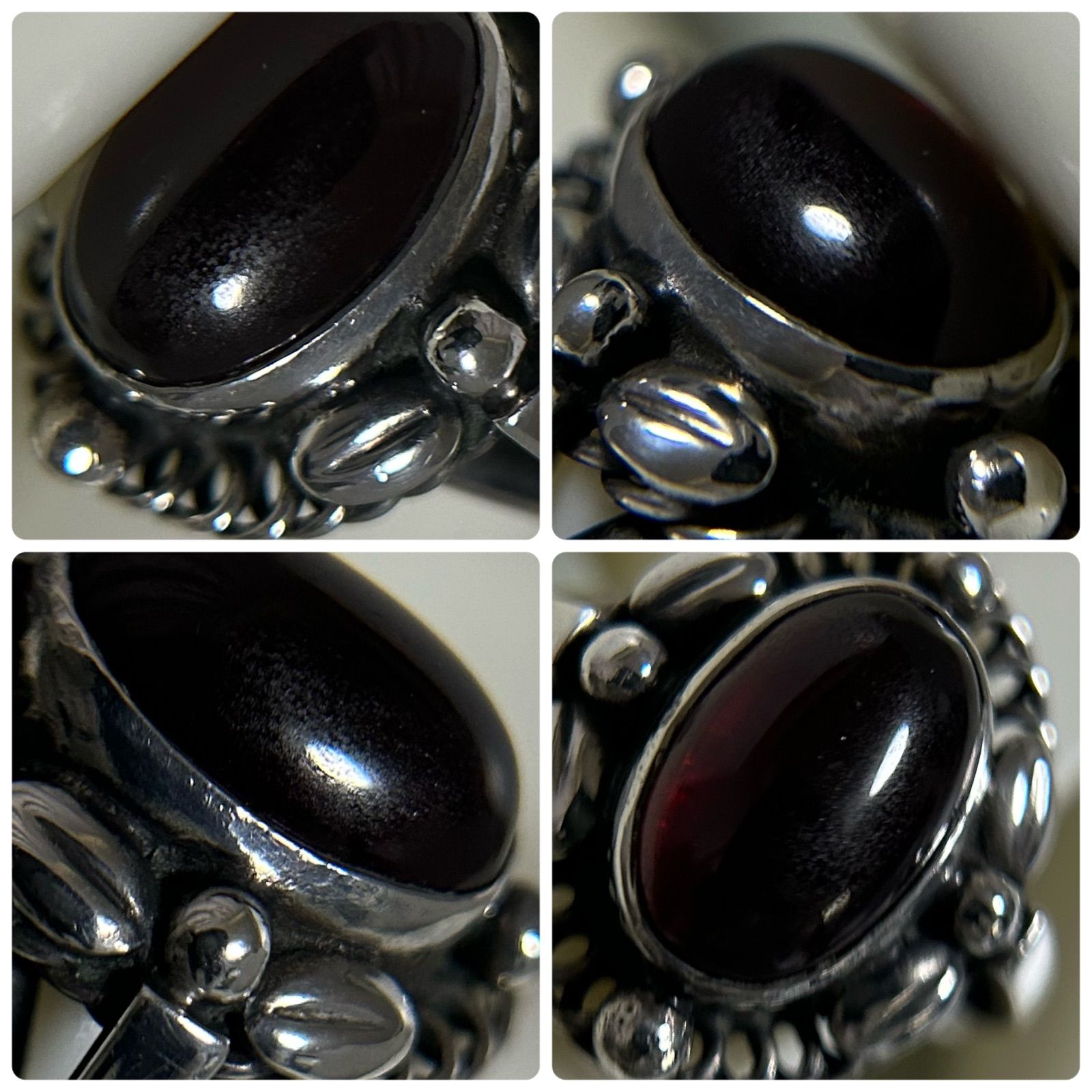 使用感大】 ジョージジェンセン リング 指輪 1A ガーネット AG925 約11