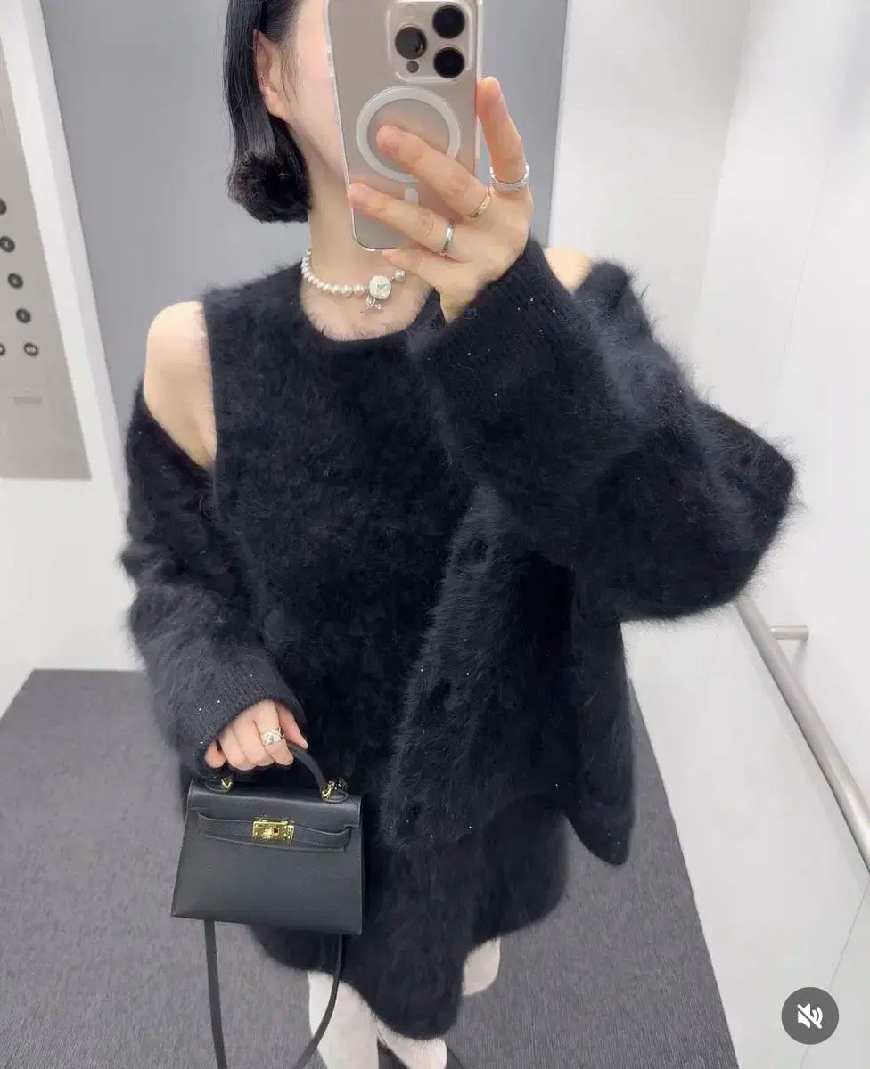 カーディガン ブラック