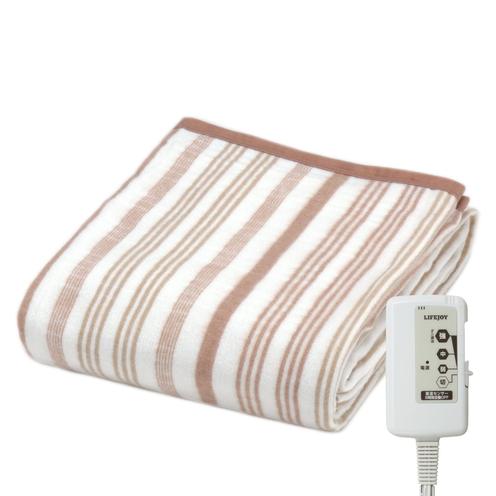 ライフジョイ 電気毛布 日本製 掛け 配送 敷き 兼用 シングル ブラウン
