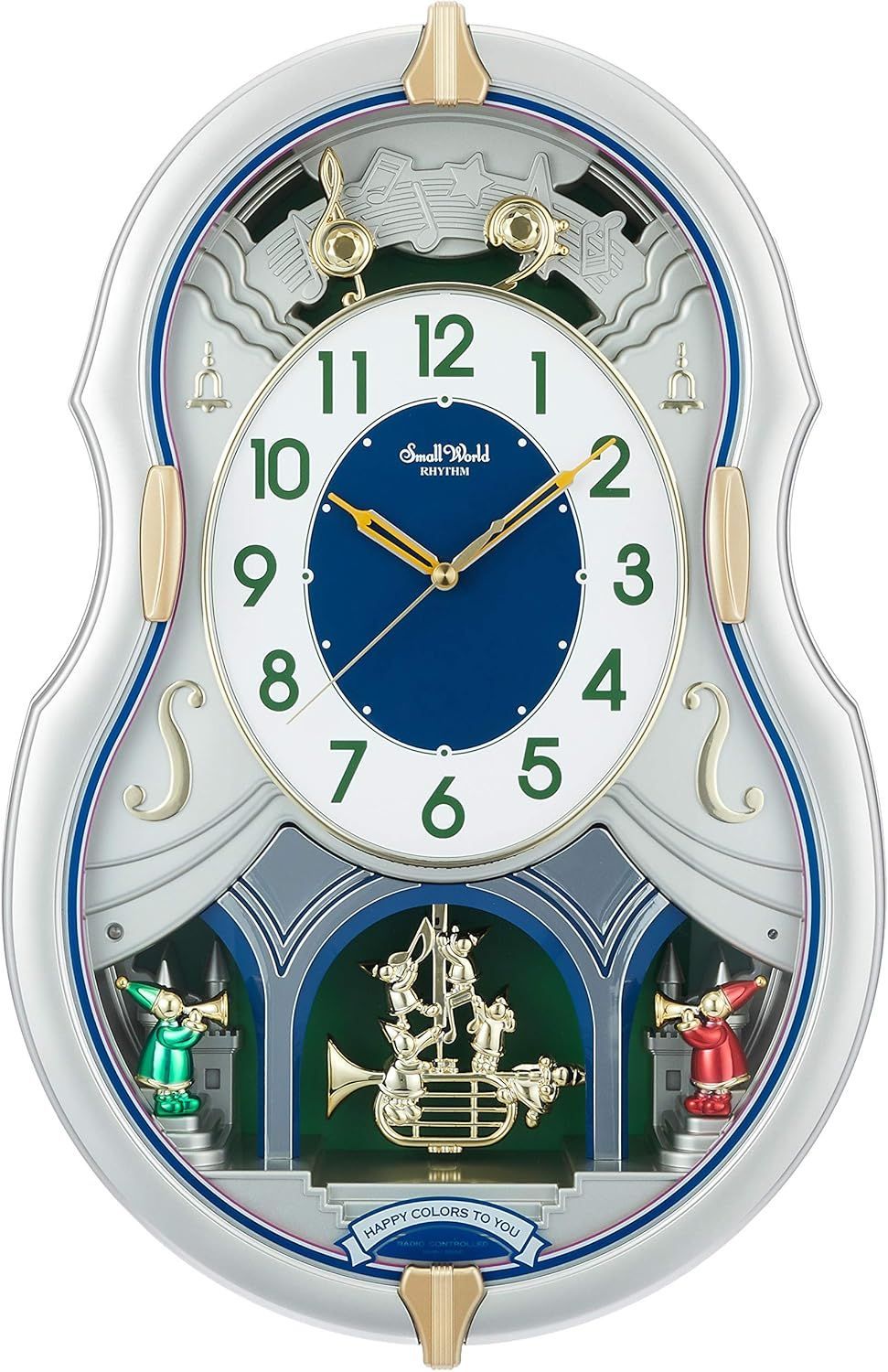 リズム(RHYTHM) 電波時計 掛け時計 アナログ スモールワールドカラーズ