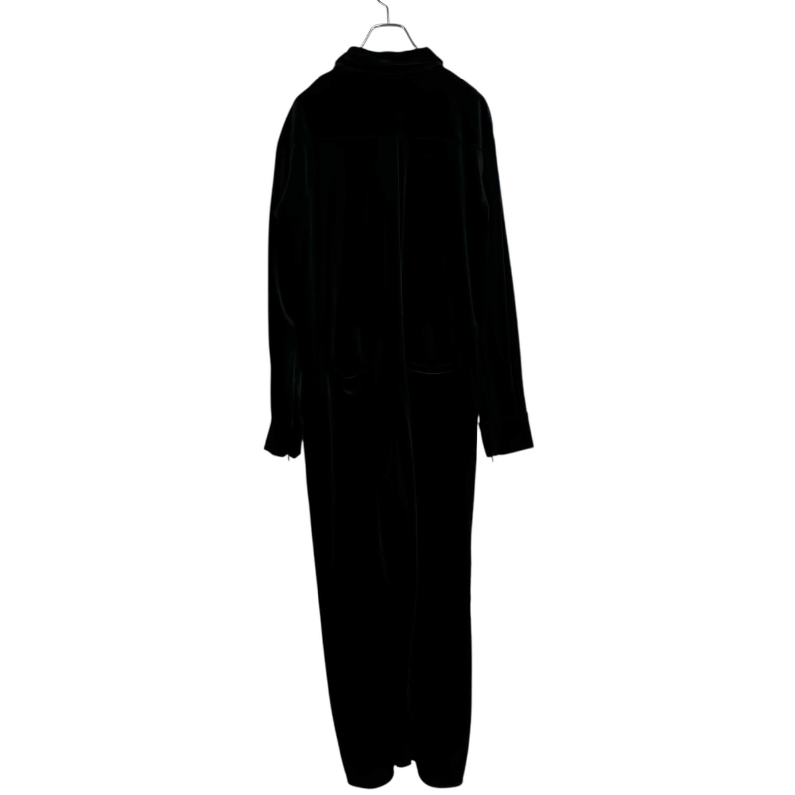 yae ファスナースリットベロアジャンプスーツ 36 ブラック／黒 ヤエ