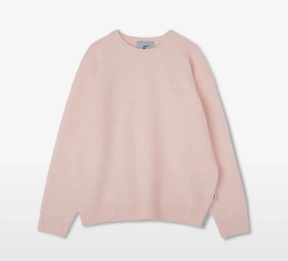 マークM ベーシック クルーネック ニット ピンク