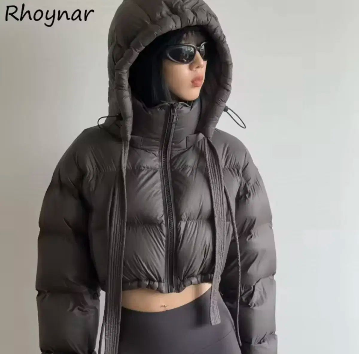 クロップド フード ダウン アウター