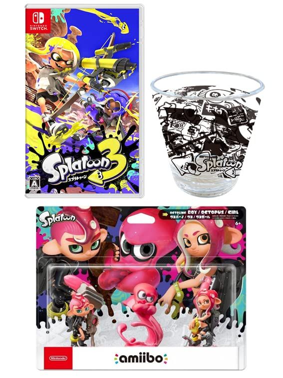 オリジナル輸送箱で配送 スプラトゥーン3 -Switch amiibo トリプルセット タコガール タコ タコボーイ スプラトゥーンシリーズ Amazon.co.jp アクリルタンブラー 同梱
