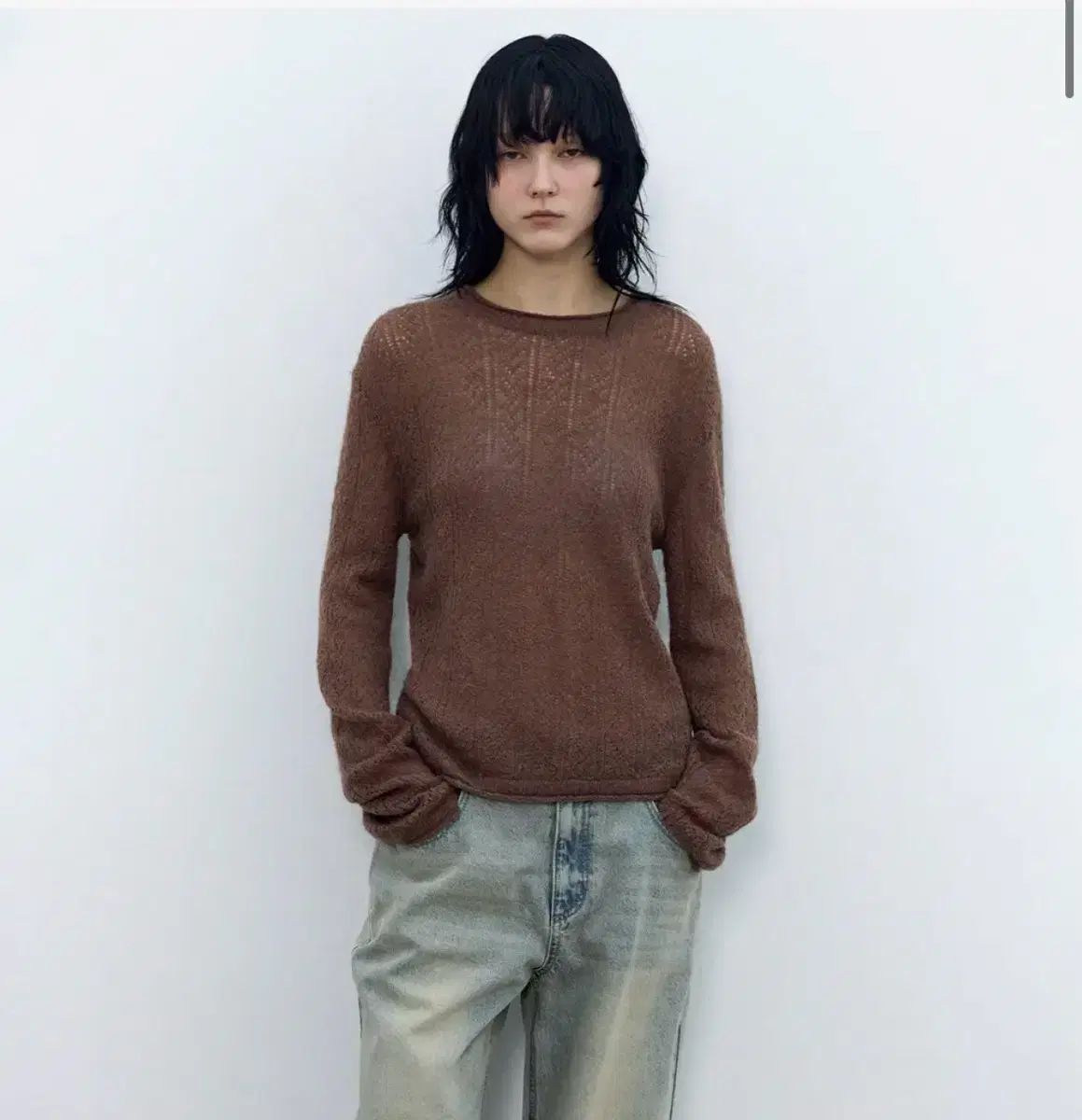 INSILENCE インサイレンス ラスティック ウール ニッ ブラウン