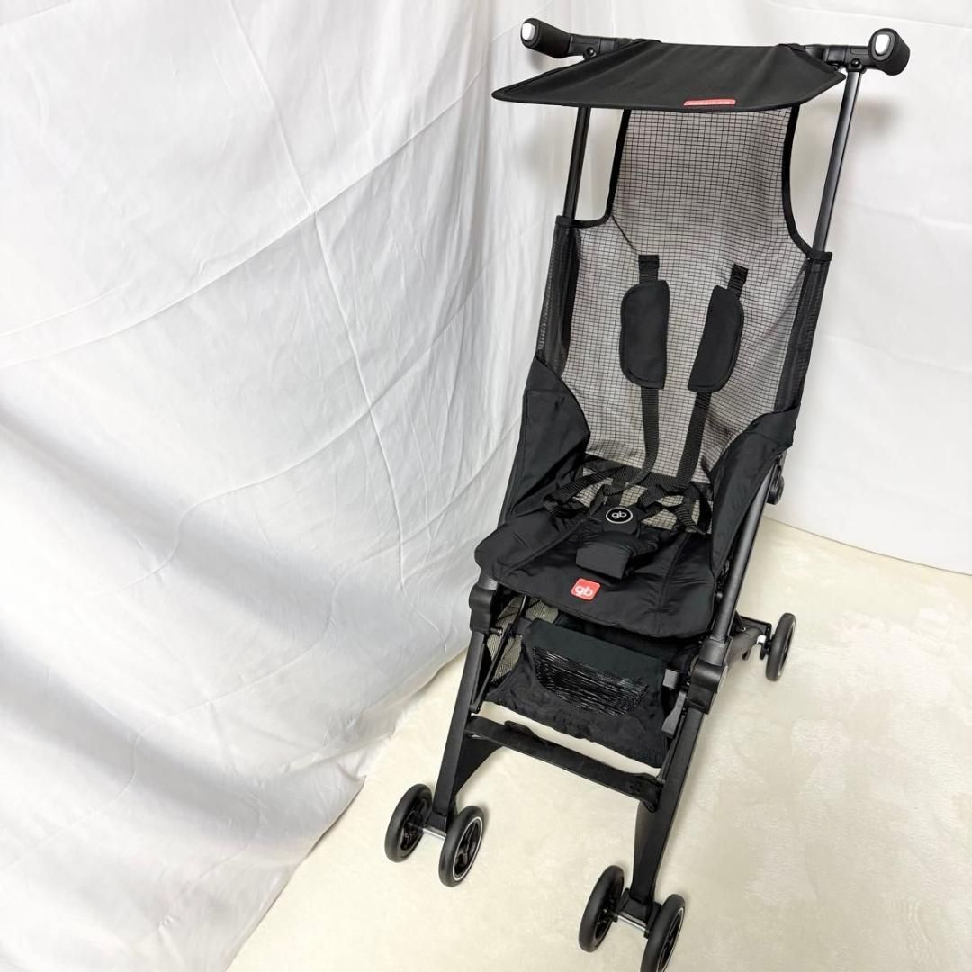 【美品】グッドベビー サイベックス ポキット ブラック コンパクト 限定色チェリー♪】サイベックス ポキット 世界最小 折り畳み