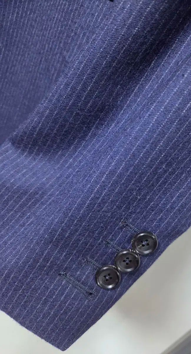 半ハート ディ アルバザー ネイビー ストライプ スーツ 48