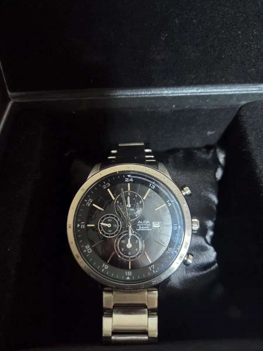 フルセット SEIKO アルバ クロノグラフ メタル 時計