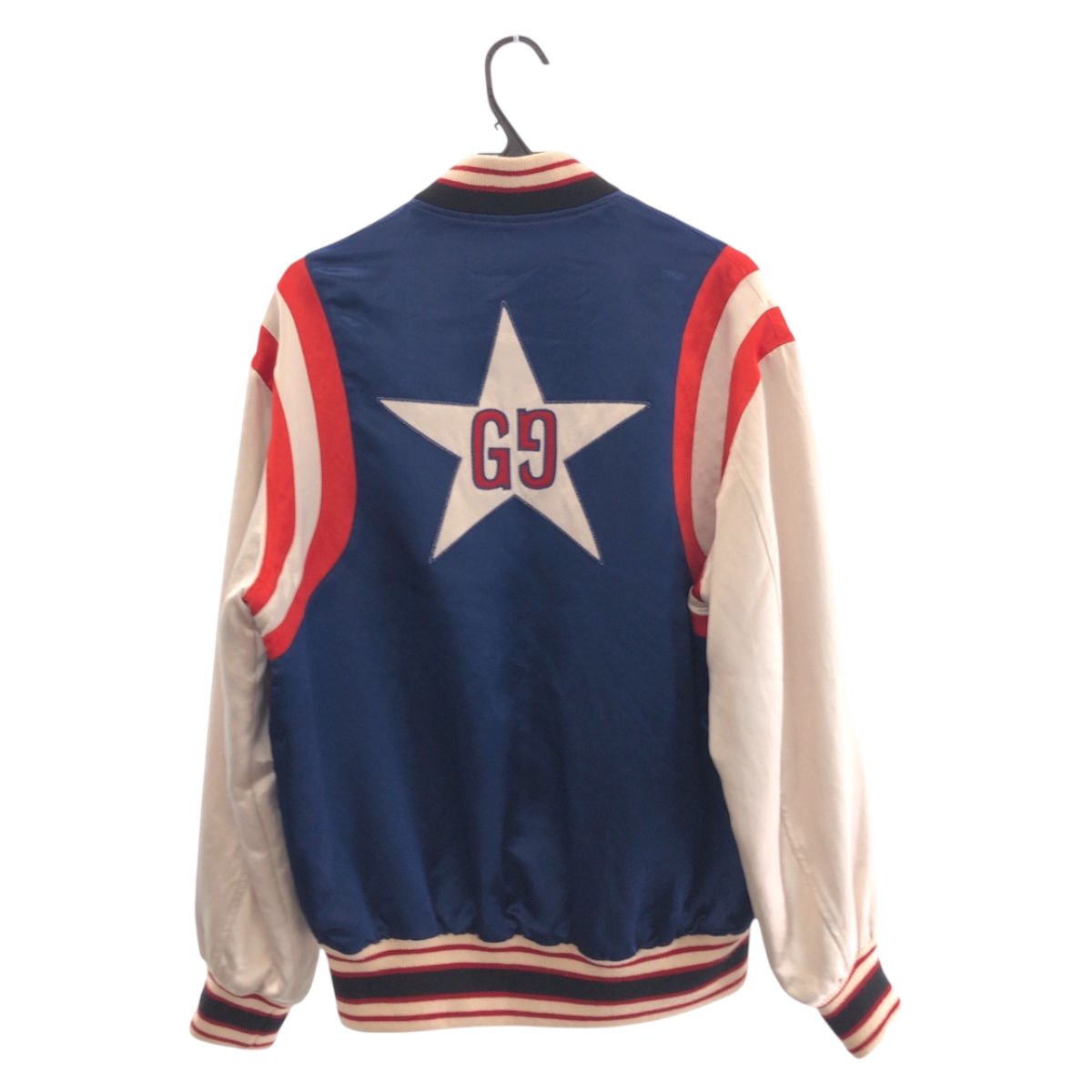 GUCCI スタジャン ネイビー/ホワイト/レッド 美品 GUCCI グッチ GG サイズ44 ネイビー ホワイト レッド アセテート