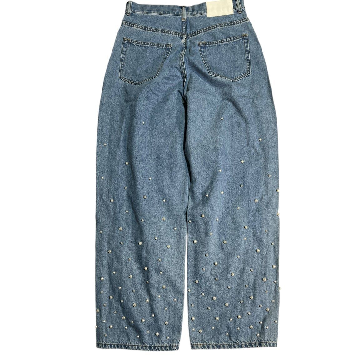 C404 MACPHEE マカフィー パールデニム コクーン テーパードパンツ