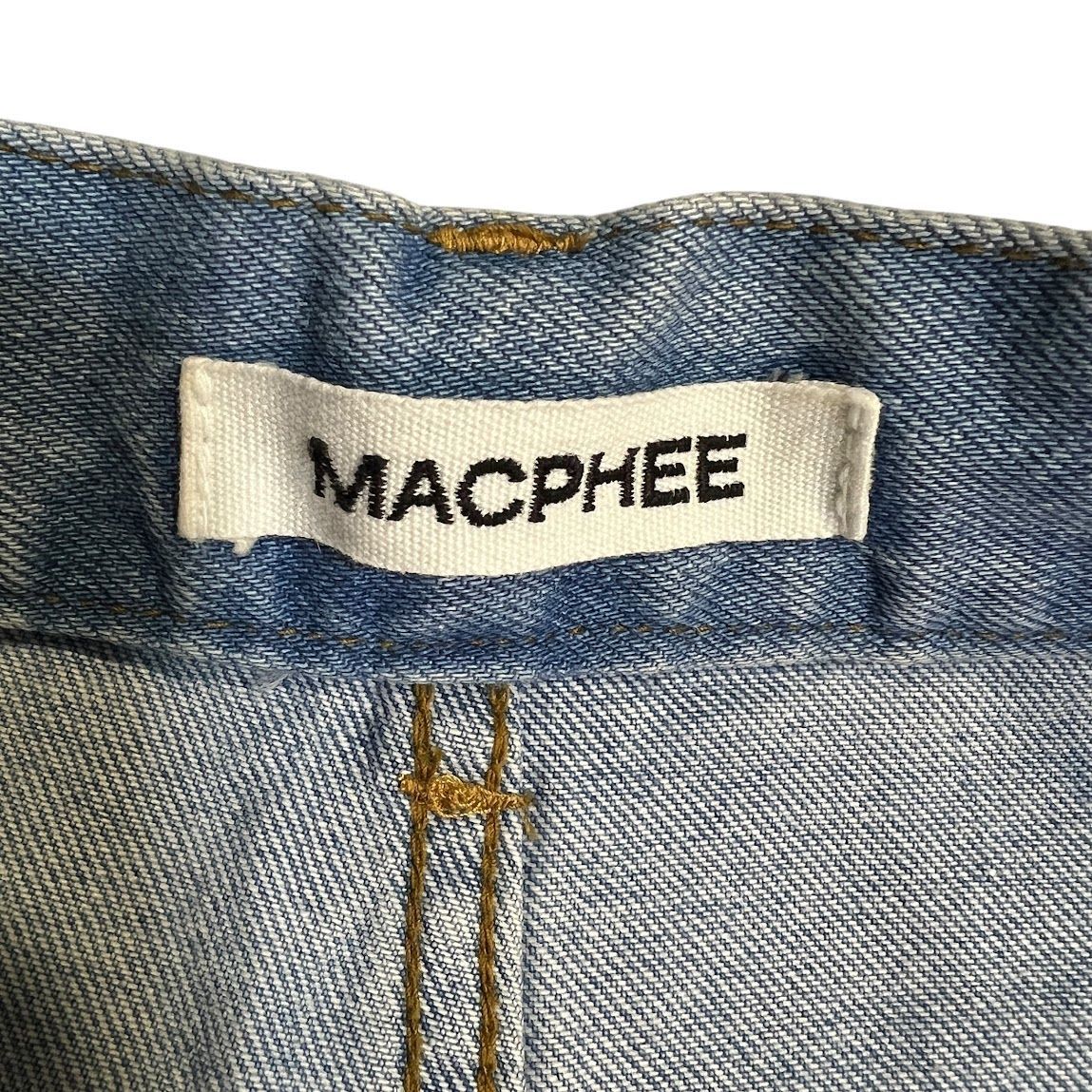 C404 MACPHEE マカフィー パールデニム コクーン テーパードパンツ