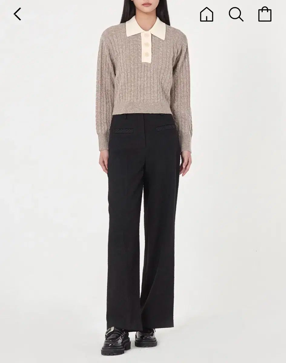 ウールワイドパンツ