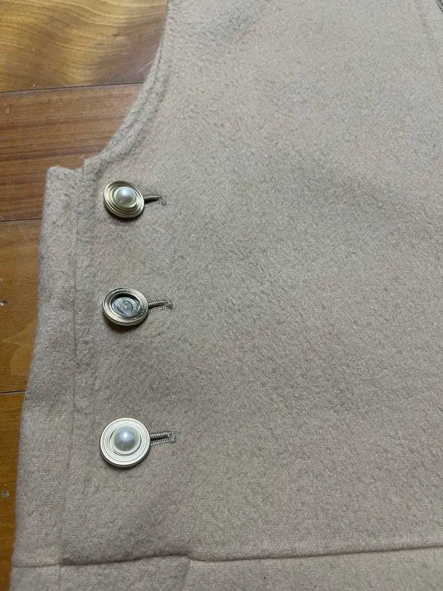 O 2 nd パール カシミア フード付きワンピース