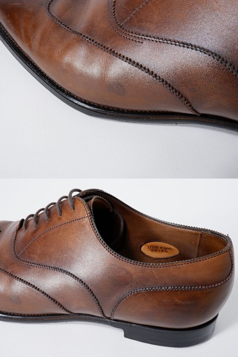  EDWARD GREENエドワードグリーン 個人オーダー品 ビューロー 606ラスト ウイングチップシューズ UK 7 US 5 E その他 靴