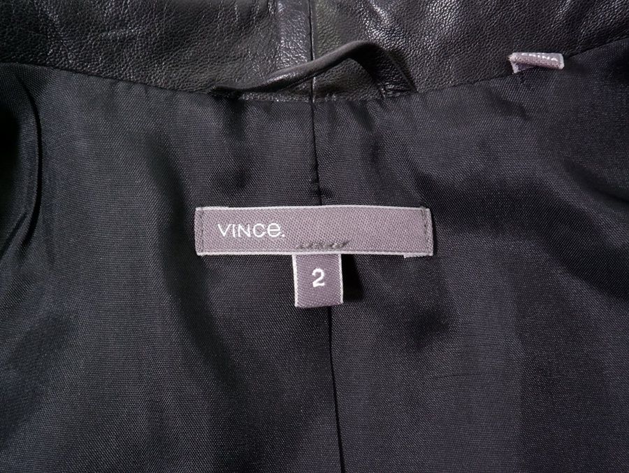 VINCE.ヴィンス 上質羊革ラムレザー ショールカラータキシード