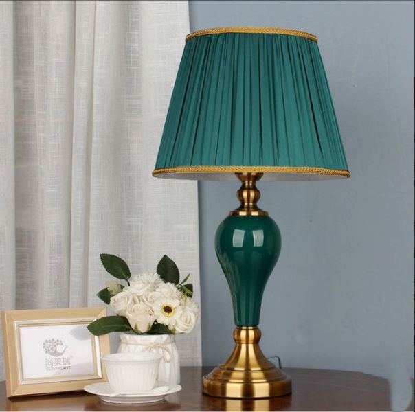 美品◇ エナメルセラミック照明スタンドライト テーブルランプ デスク