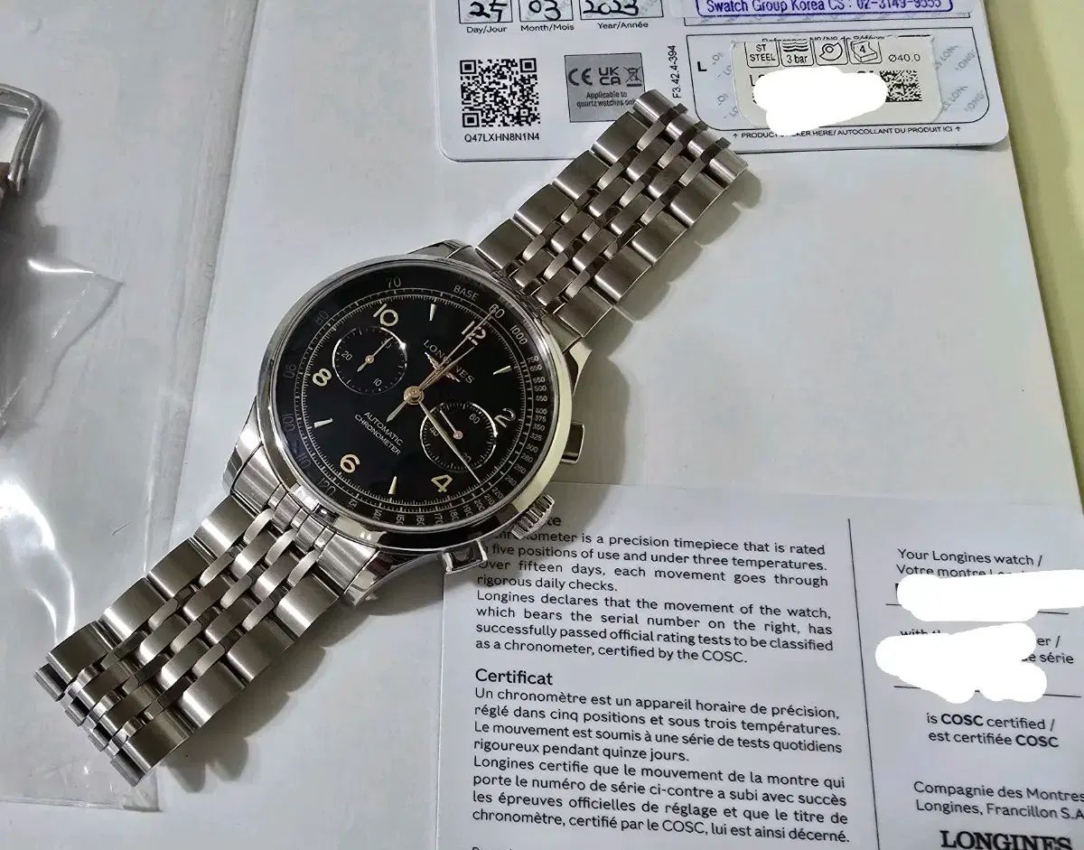  ロンジン ヘリテイジ レコード クロノグラフ L2 921 4 56 6 モックネック 自動巻き時計 腕時計(アナログ)