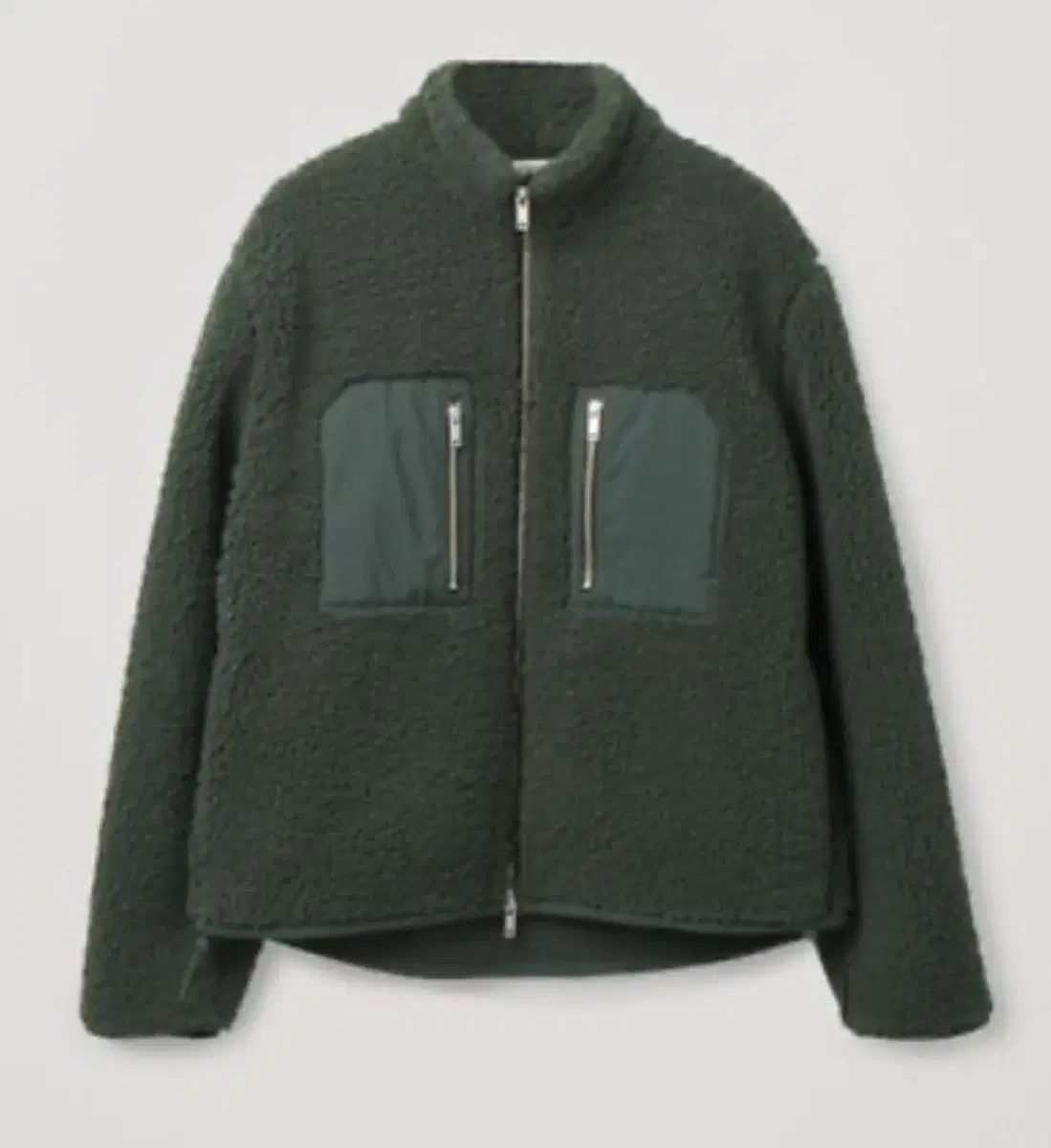 COS コス フリース ジャケット ダークグリーン