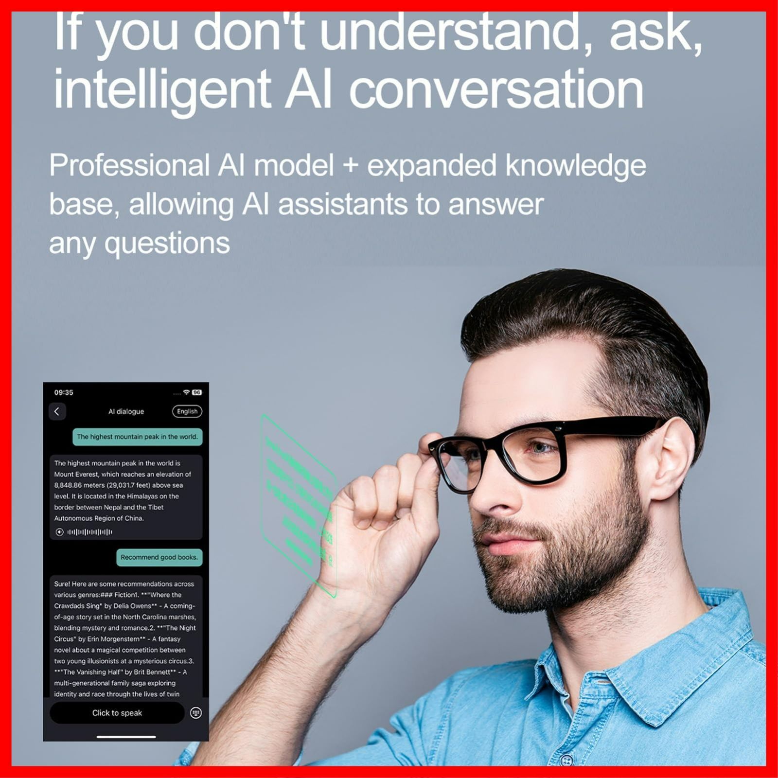 スマートAI翻訳メガネ134言語リアルタイム翻訳メガネブルーライトフィルター音楽プレーヤー女性男性ビジネス旅行のための言語翻訳者