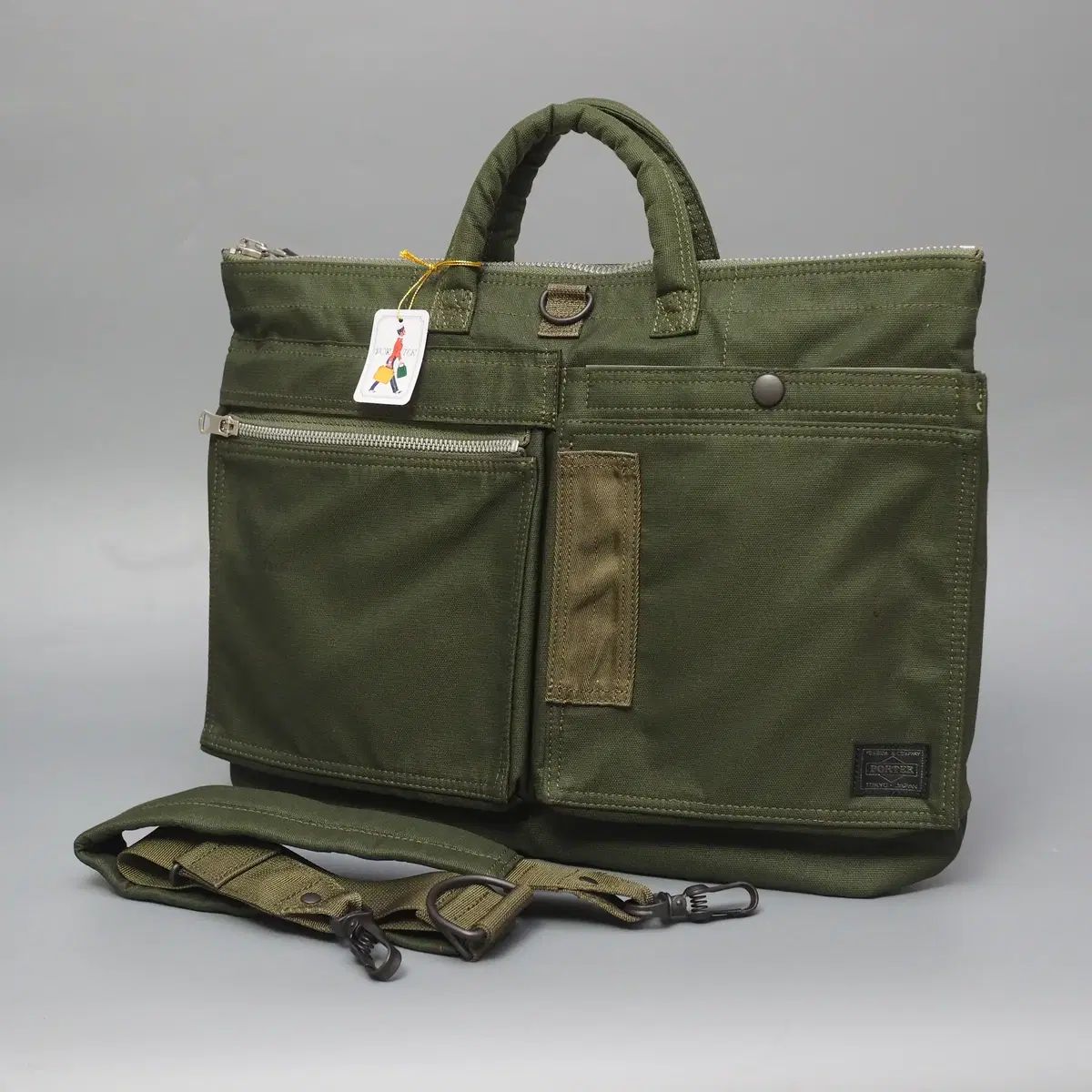 吉田ポーター フライングエース 2way ショート ヘルメットバッグ オリーブ ドラブ 863-19691