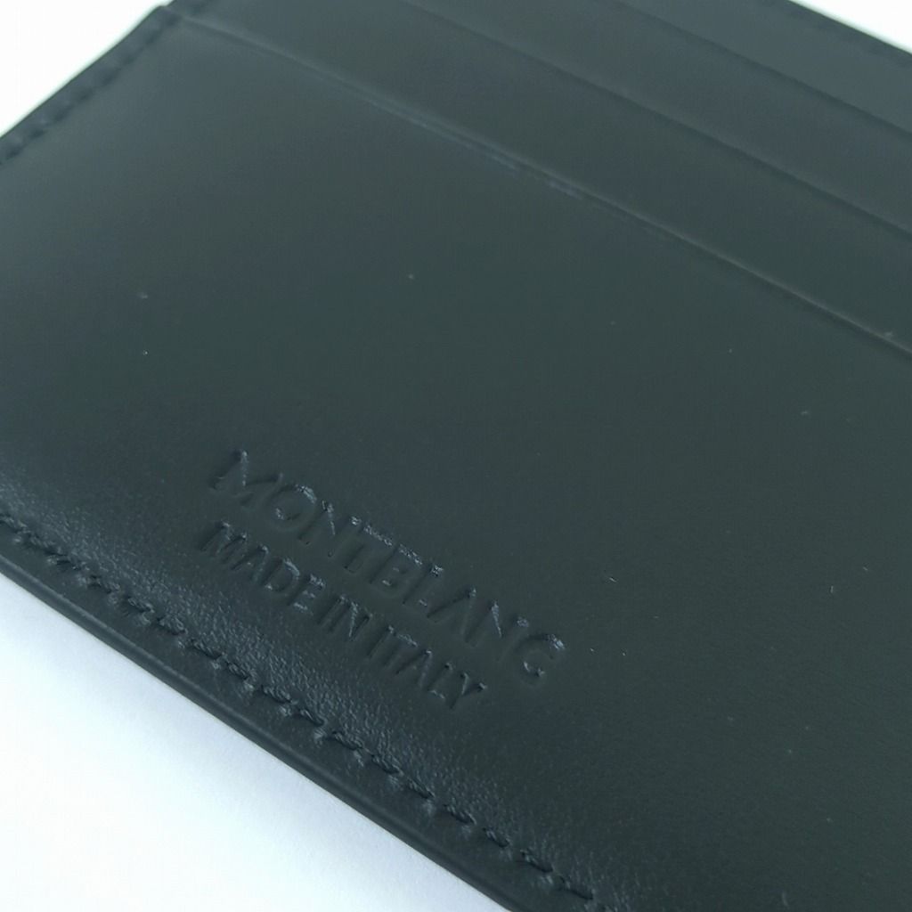 MONTBLANC モンブラン レザー カードホルダー ブラック ブルー系  