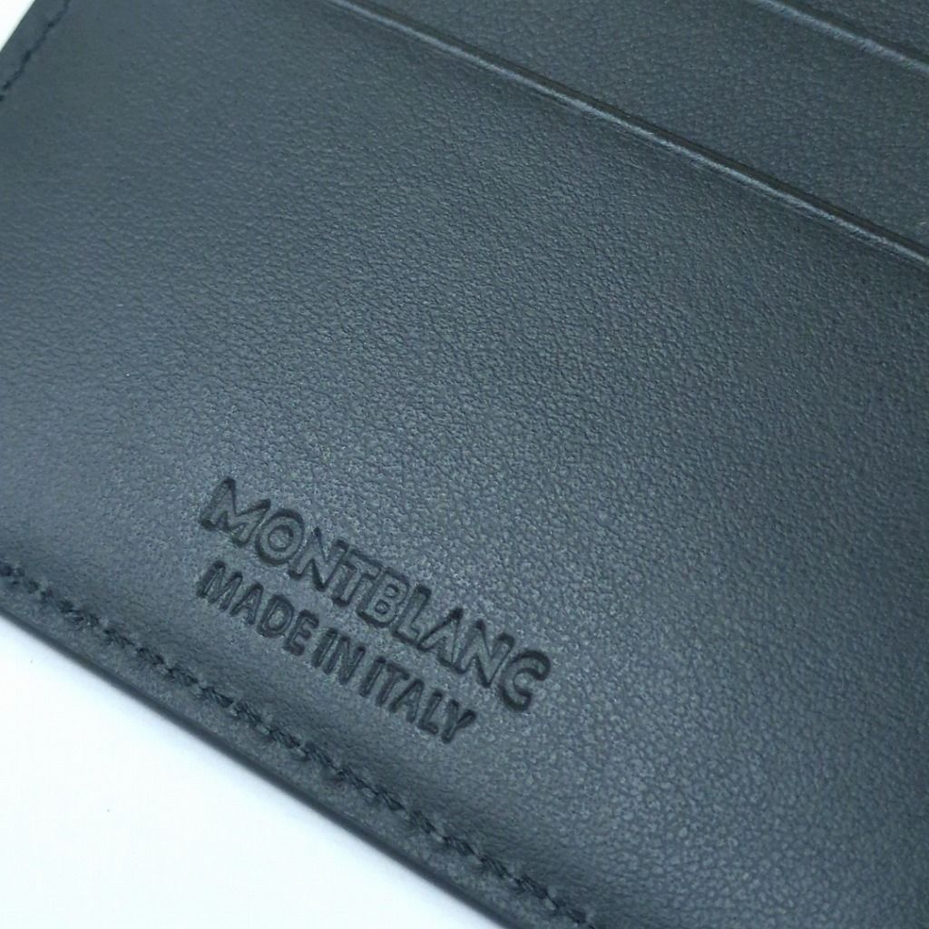 MONTBLANC モンブラン レザー カードホルダー ブラック ブルー系  