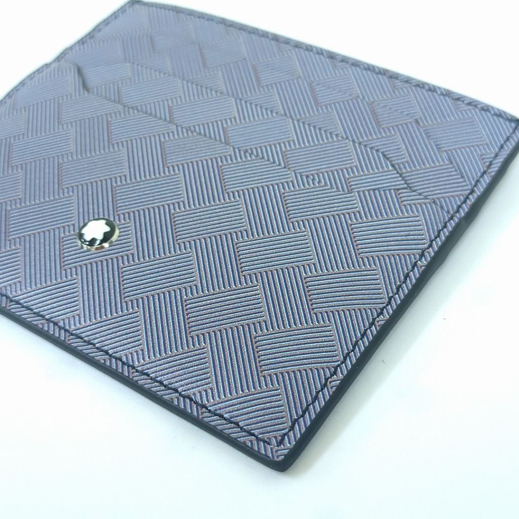 MONTBLANC モンブラン レザー カードホルダー ブラック ブルー系  