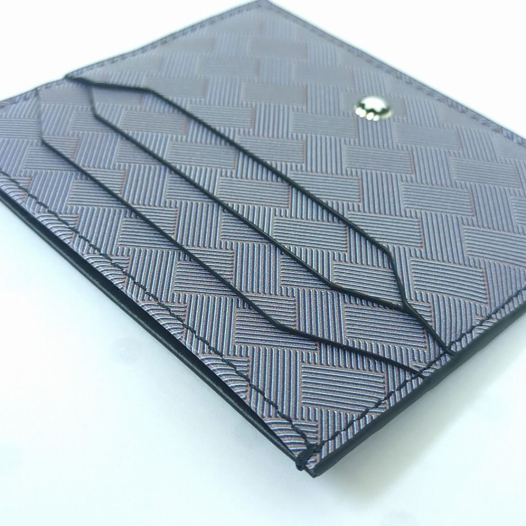 MONTBLANC モンブラン レザー カードホルダー ブラック ブルー系  