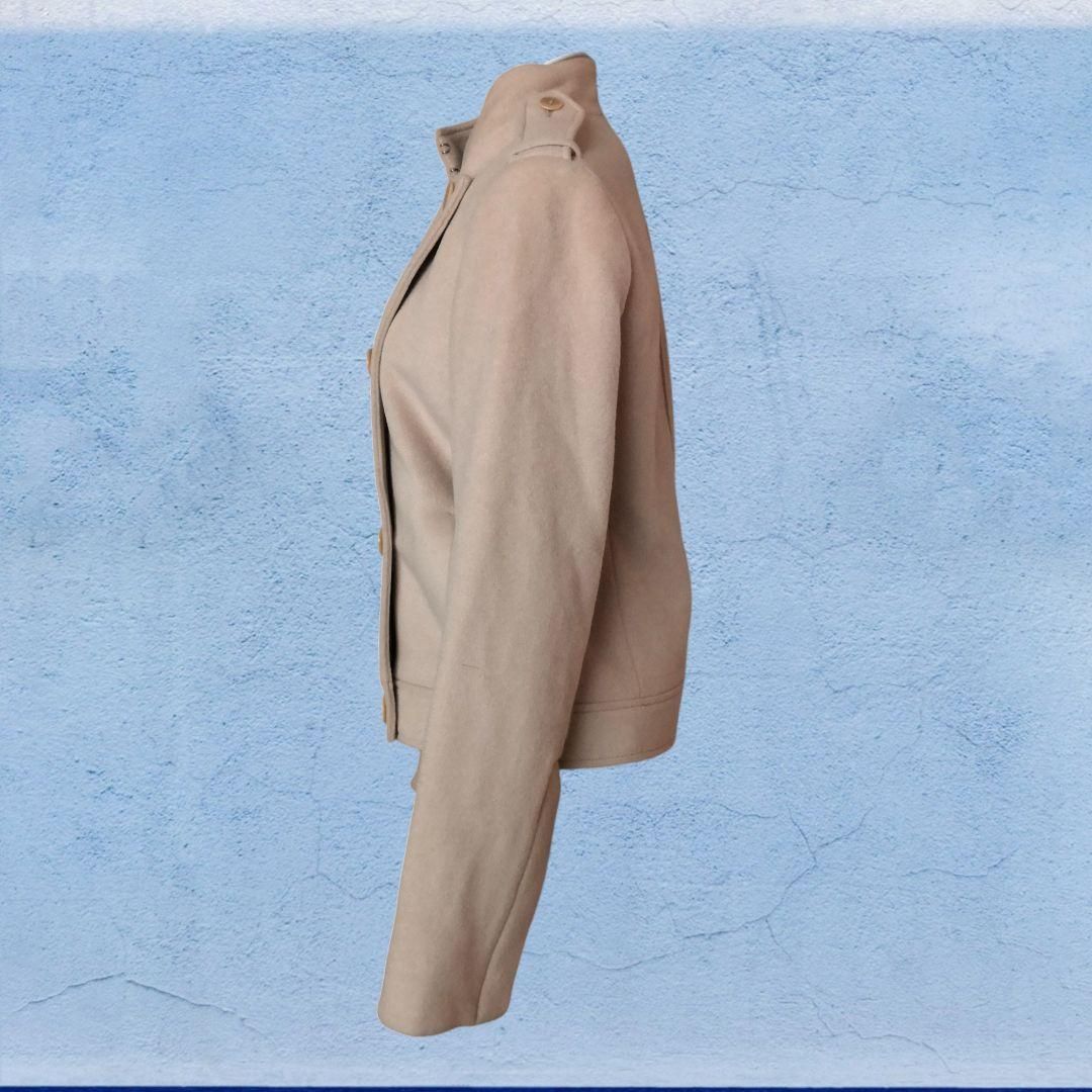 theory セオリー ショート丈コート カシミヤ アンゴラ混ベージュ