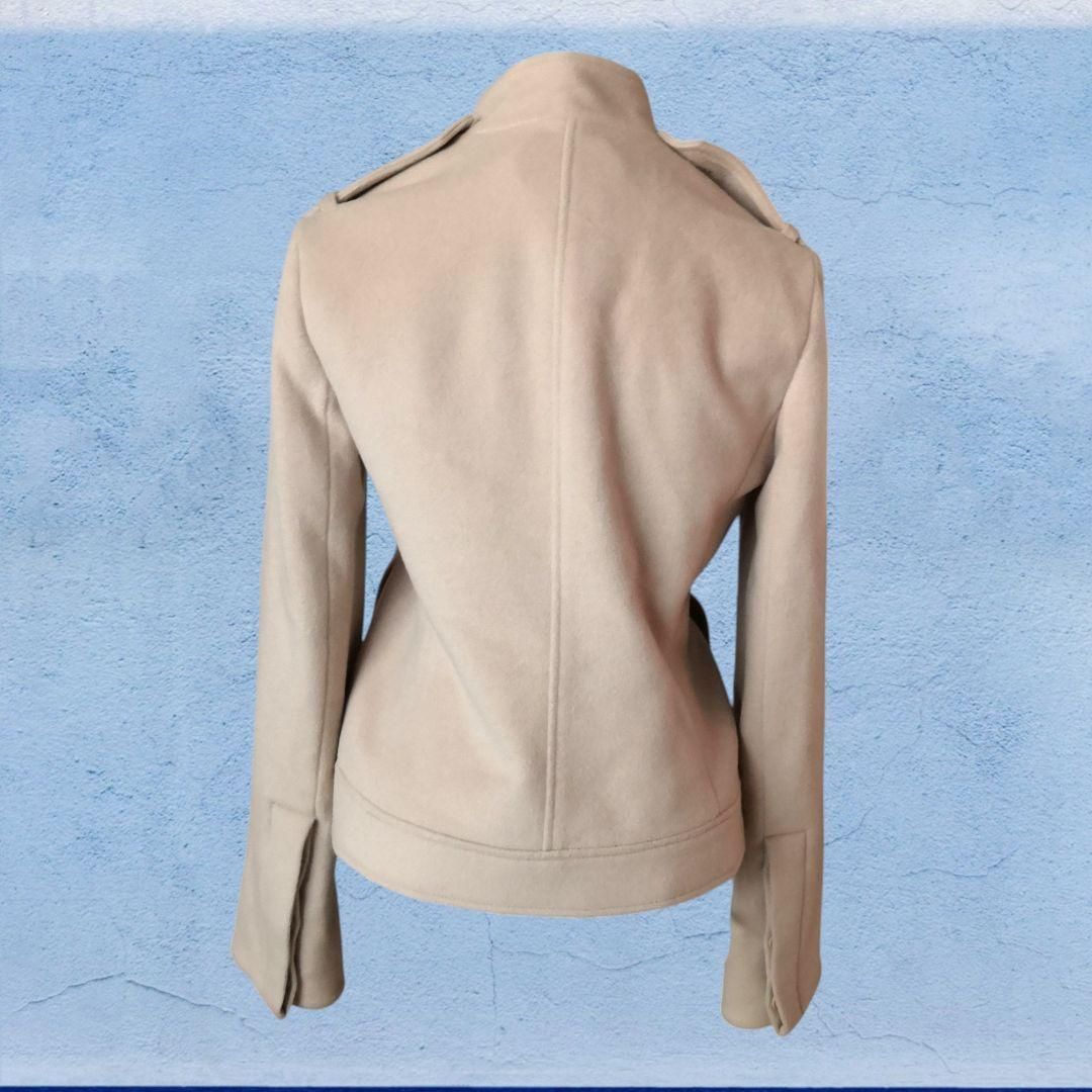 セオリー　ピーコート　ウール　アンゴラ　カシミヤ　ベージュ　4 theory セオリー ショート丈コート カシミヤ アンゴラ混ベージュ