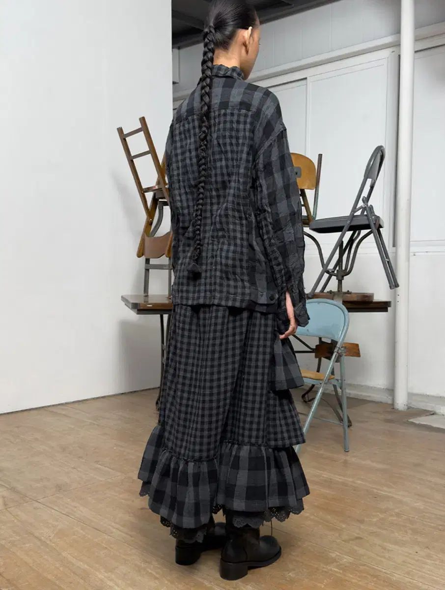 スリムな オープンワイワイ ザオープンプロダクト ティアード スカート S