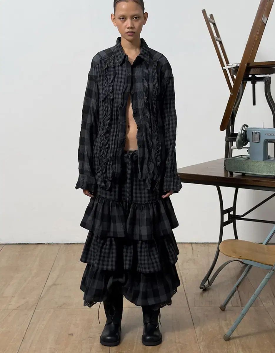 オープンワイワイ ザオープンプロダクト ティアード スカート S