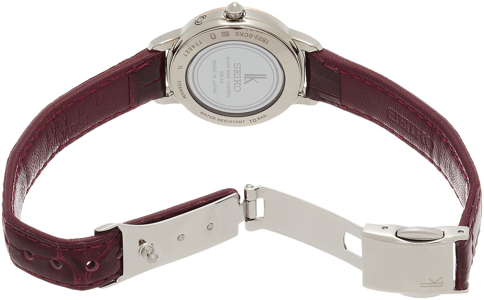 セイコーウォッチ 腕時計 ルキア ダイヤ入りダイヤル チタンモデル SSQW 038 レディース レッド