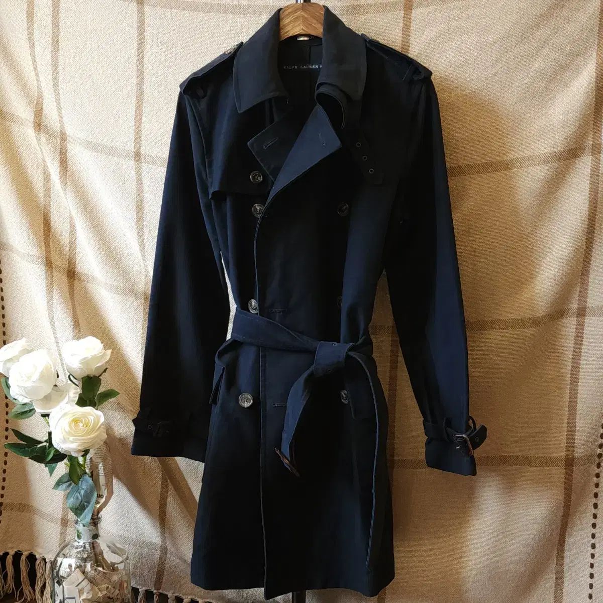ポロラルフローレン トレンチ コート モールスキン ネイビー 10