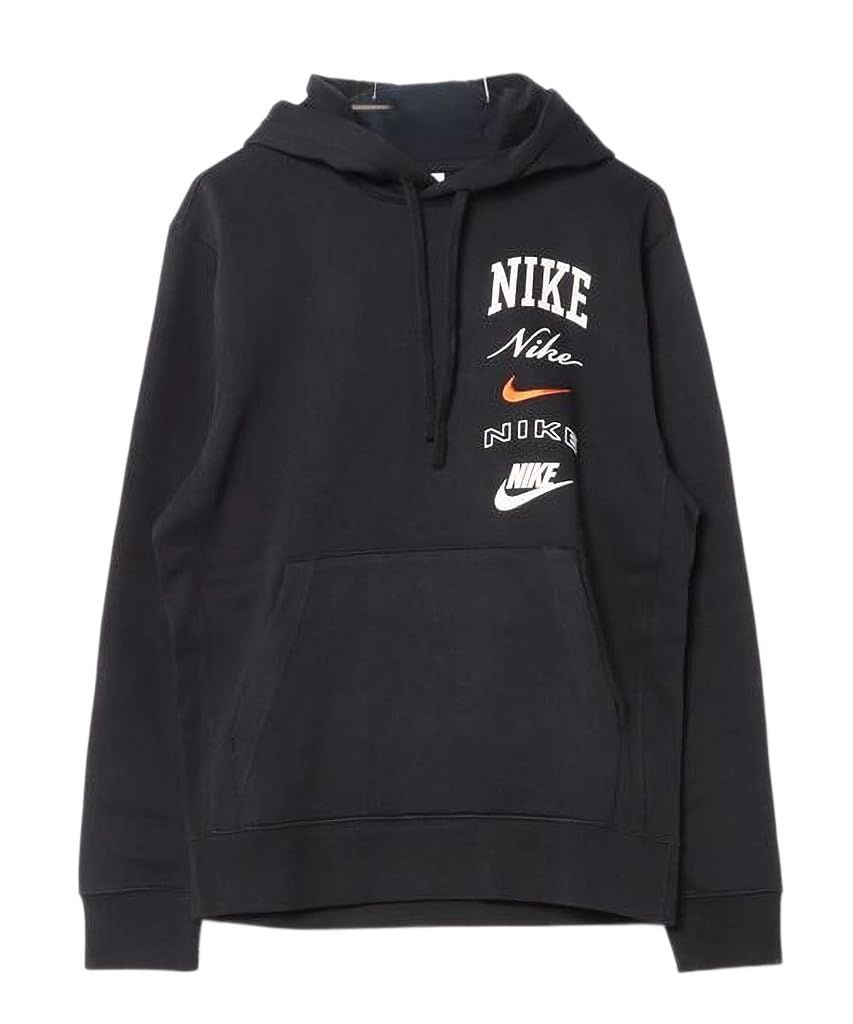 ナイキ クラブ プルオーバー フーディ パーカー フリース 裏起毛 メンズ ジム スポーツウェア フィットネス トレーニング FN2635-010 ブラック セーフティオレンジ 010 ブラック セーフティオレンジ S