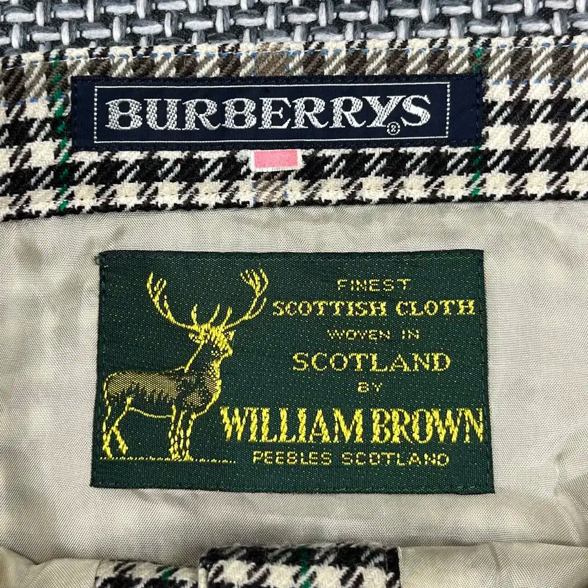 レディースボトムス BURBERRY ハウンドトゥース チェック ウール スカート