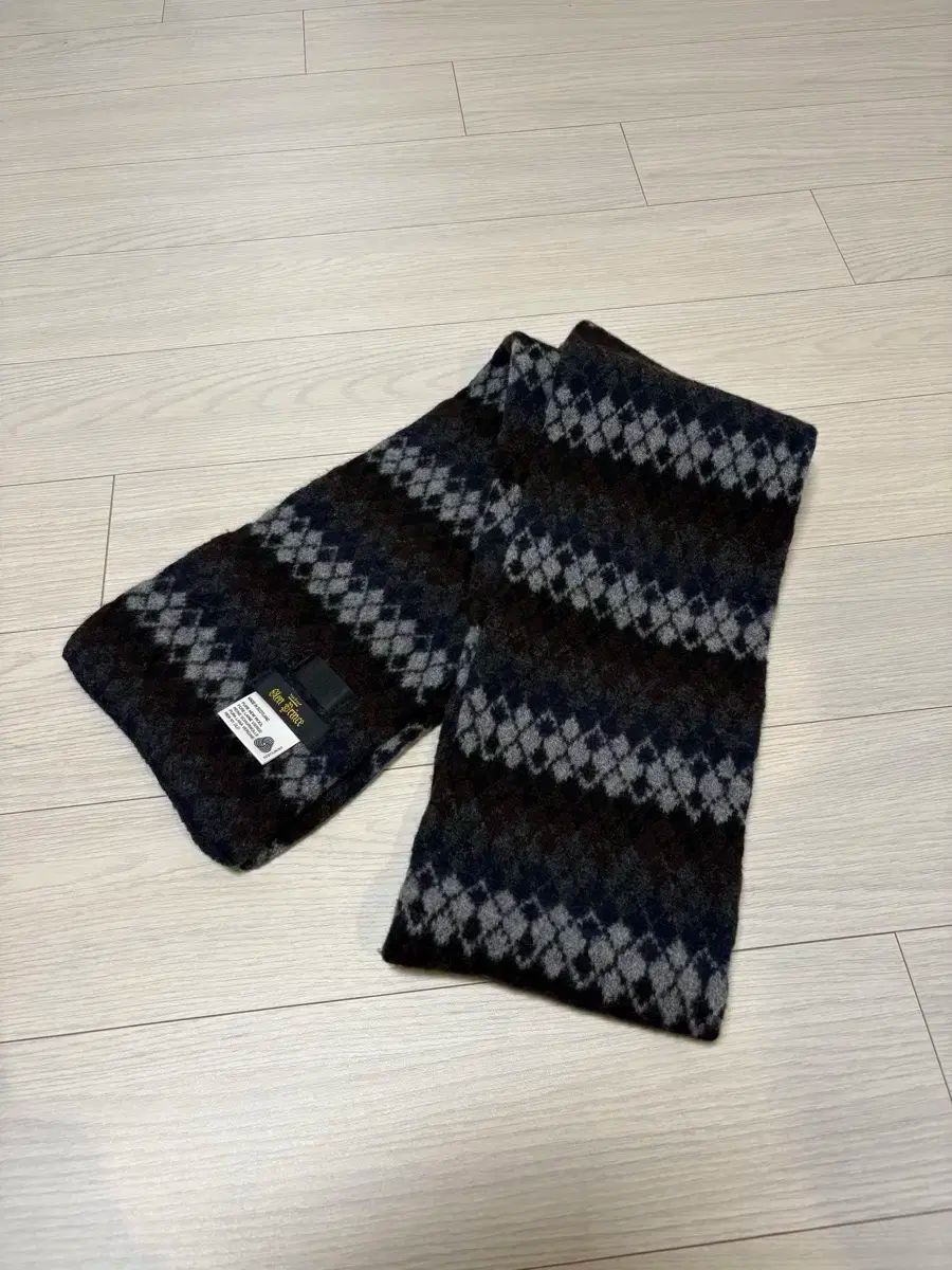 アーガイル CHECK パータン ニット マフラー