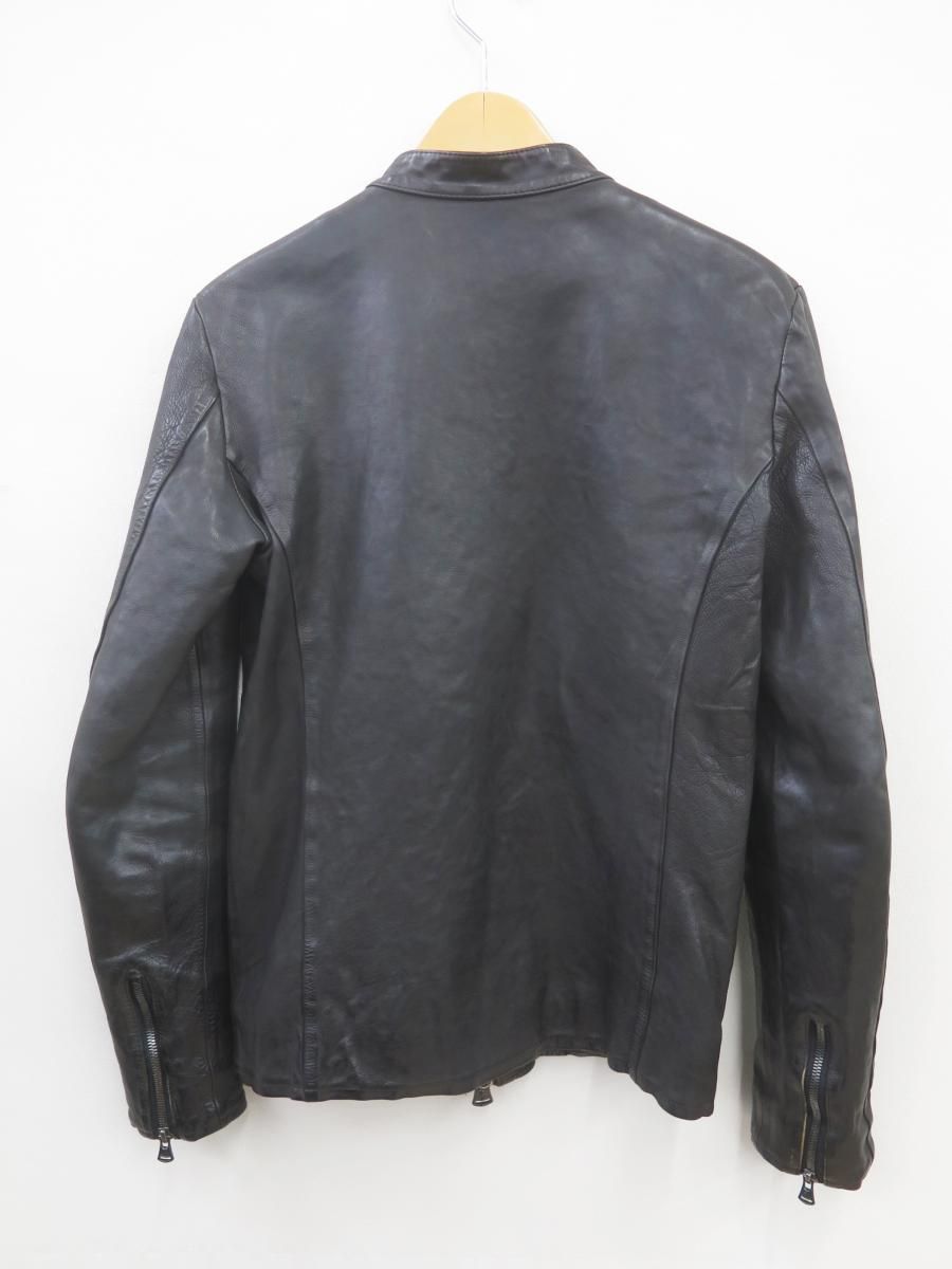 ISAMU KATAYAMA BACKLASH イサムカタヤマバックラッシュ 1498-09 ジャパンカーフタンニン製品染め シングルレザージャケット S