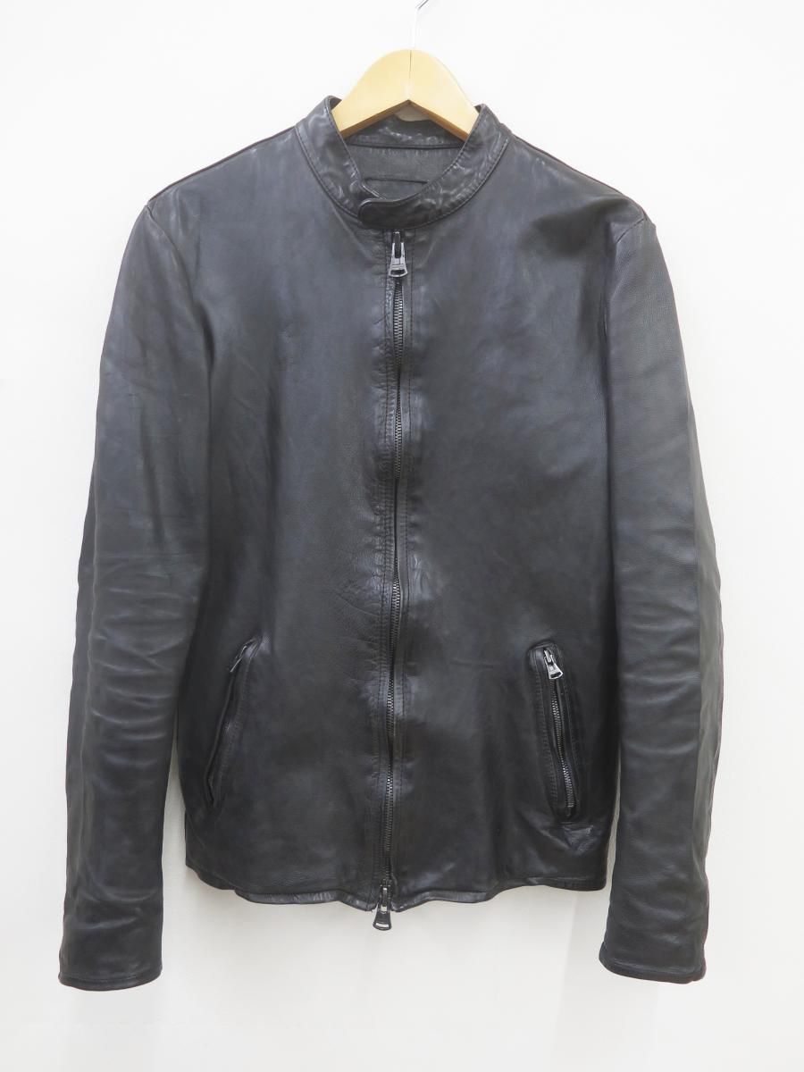 ISAMU KATAYAMA BACKLASH イサムカタヤマバックラッシュ 1498-09 ジャパンカーフタンニン製品染め シングルレザージャケット S