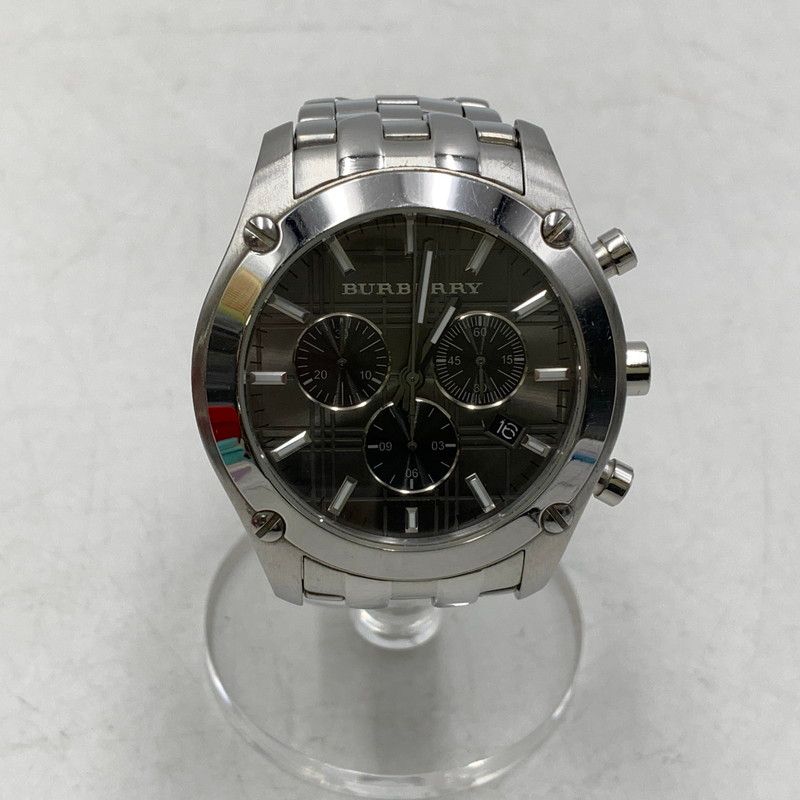 品 バーバリー BU 1850 クロノグラフ グレー文字盤 腕時計 197 251116 as 13 izu