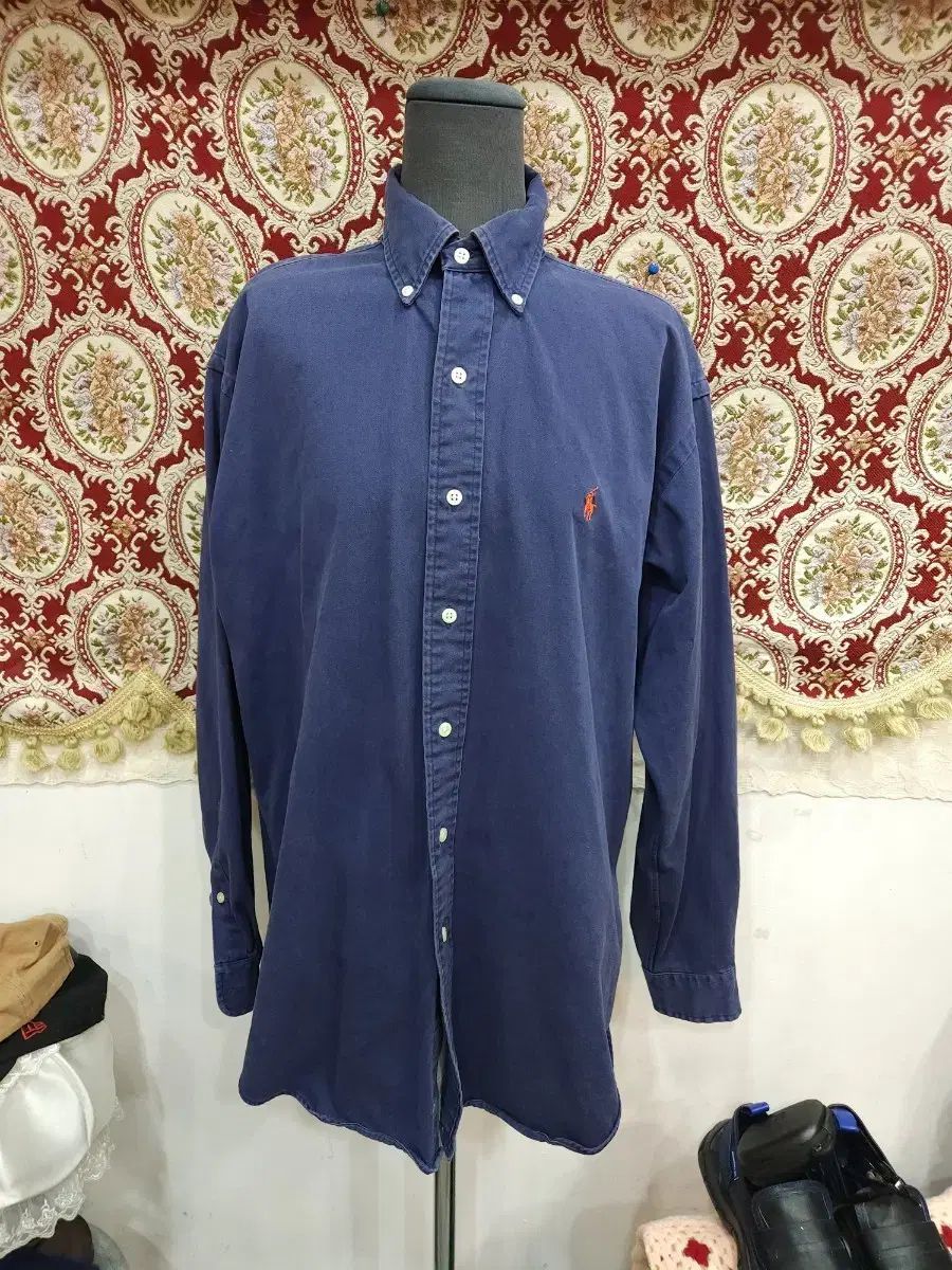 ポロラルフローレン ネイビー オックスフォード シャツ