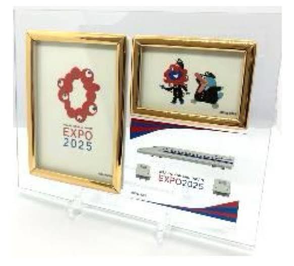 万博記念 ICOCA ガラス製フォト カードフレーム ミャクミャク フォトフレーム イコちゃん EXPO 2025 大阪 関西