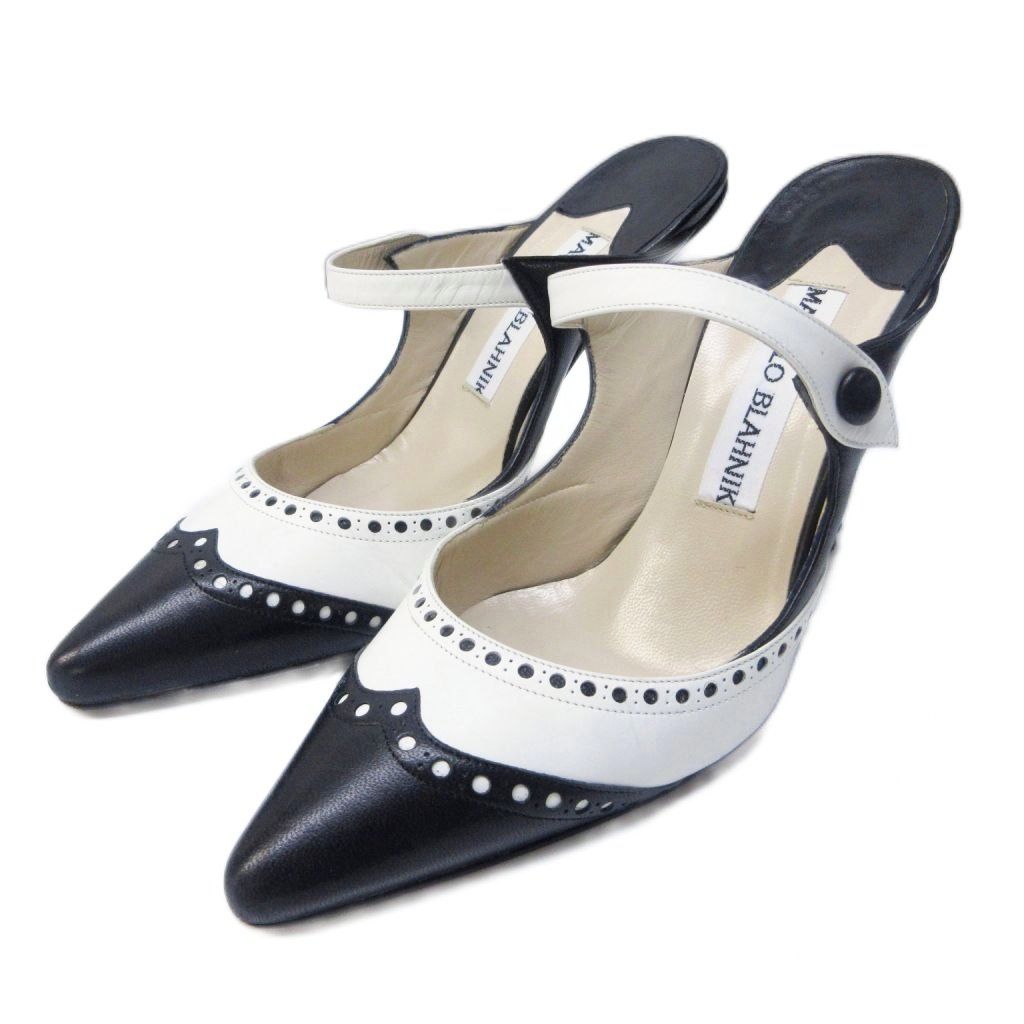p*y様 新品未使用マノロManoloBlahnik37 1/2 新品 MANOLO BLAHNIK サンダル イタリア製 マノロブラニク 未使用 37
