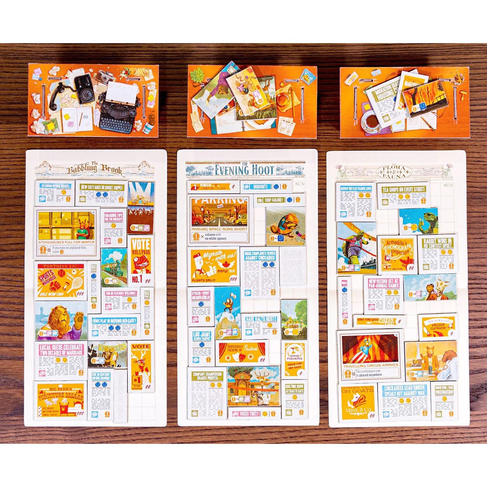 AEG フラットアウトゲーム プリントにぴったり 新聞を組み立てよう! Cascadiaのクリエイターより 習得簡単 プレイ簡単 対象年齢10歳以上 1 6人用