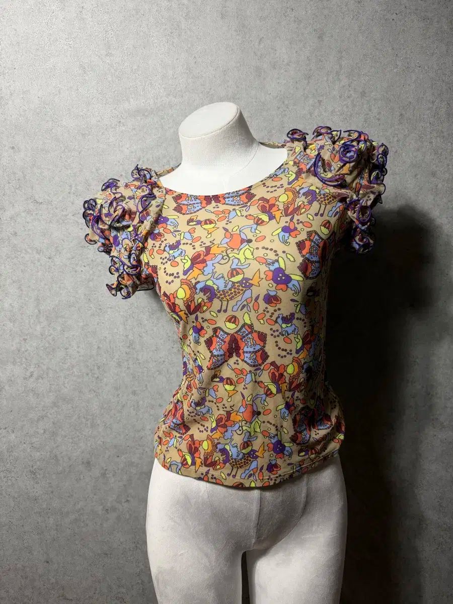 ISSEY MIYAKE イッセイミヤケ ペテ ヴィンテージ フリル 半袖 Tシャツ